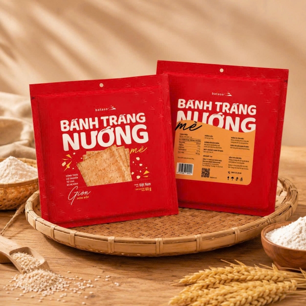Bánh tráng mè nướng